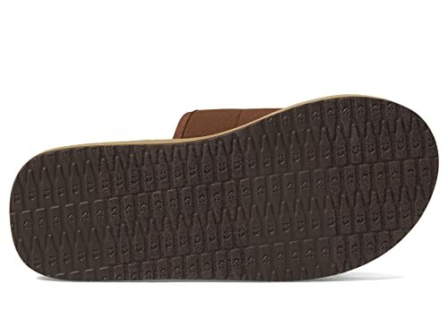 Brown shoe sole with textured pattern