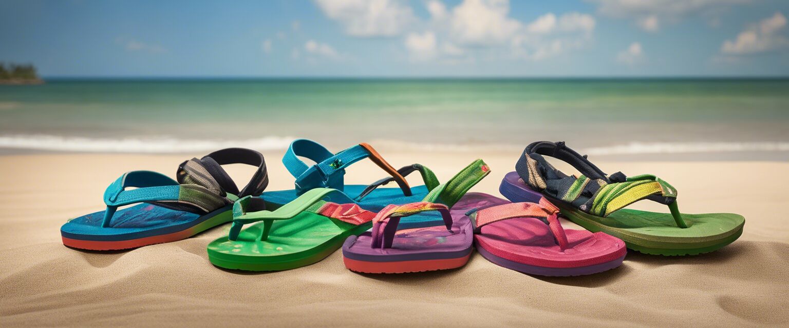 Variety of kids' Sanuk sandals